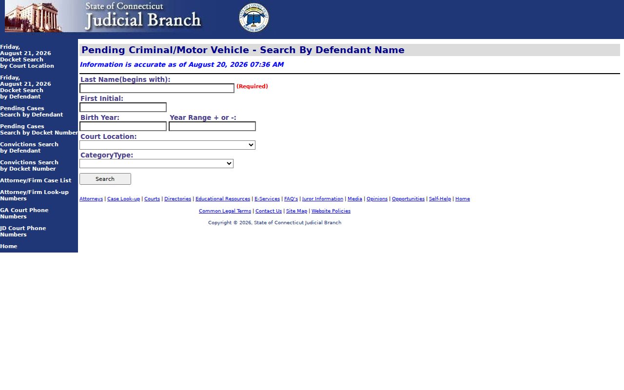 Windsor resident lookup criminal and motor vehicle docket form